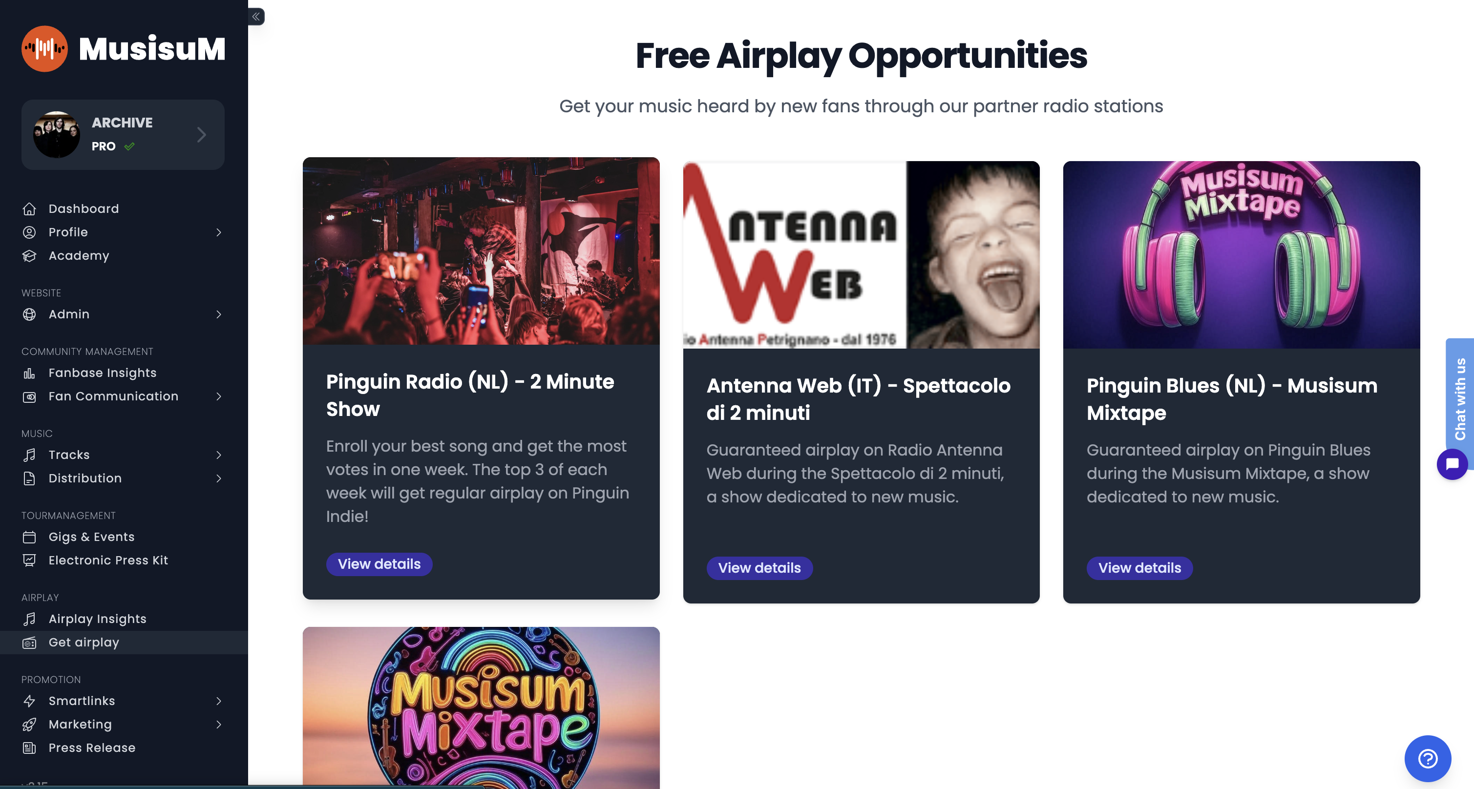 Free Airplay Opportunities - Get heard on partner radio stations
